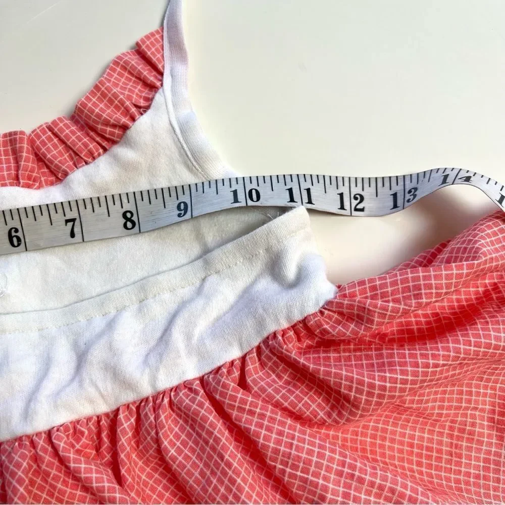 Vintage 60s 70s One of a Kind Handmade Country Plaid Halter Circle Skirt Dress